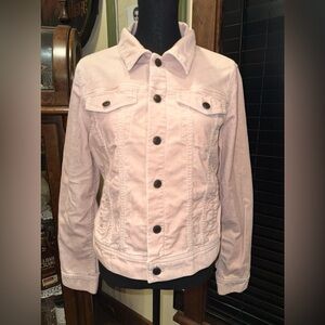 Talbots Light Pink Velvet Ribbed Jacket Size 12